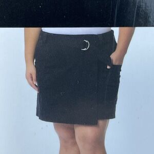 Briggs Women's XXL Casual Black Cotton Blend Skirt e0539